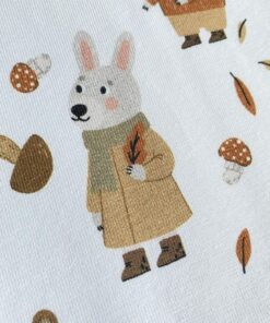 Baumwolljersey Waldtiere, Fräulein von Julie, Herzenfroh