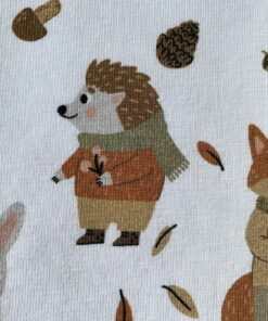 Baumwolljersey Waldtiere, Fräulein von Julie, Herzenfroh