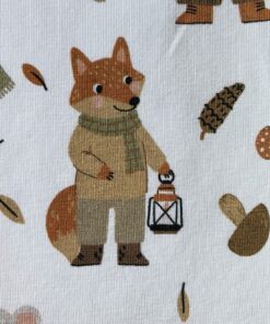 Baumwolljersey Waldtiere, Fräulein von Julie, Herzenfroh