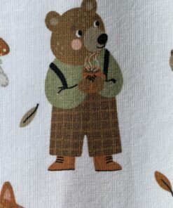 Baumwolljersey Waldtiere, Fräulein von Julie, Herzenfroh