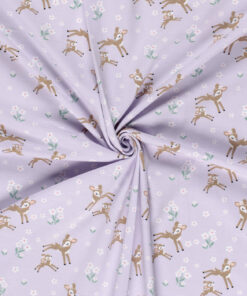 Jersey Rehkitze Flieder, Herzenfroh Stoffe