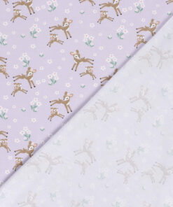 Jersey Rehkitze Flieder, Herzenfroh Stoffe