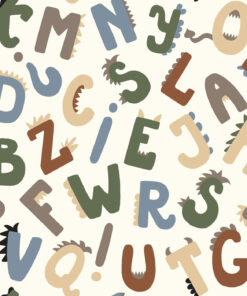 Baumwoll-Popeline ♡ Buchstaben auf Offwhite - Öko Tex