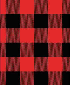 French Terry ♡ kariert in rot und schwarz