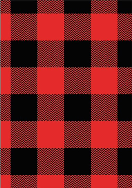 French Terry ♡ kariert in rot und schwarz