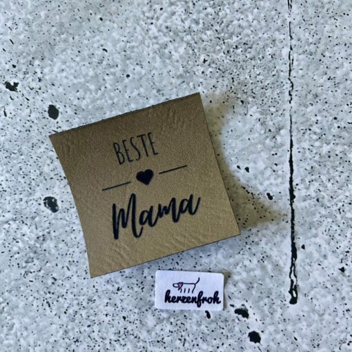 Label aus Kunstleder ♡ Beste Mama