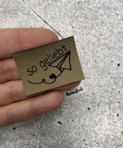 Label aus Kunstleder ♡ so geliebt