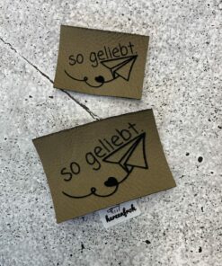 Kunstlederlabel, Danke, Herzenfroh
