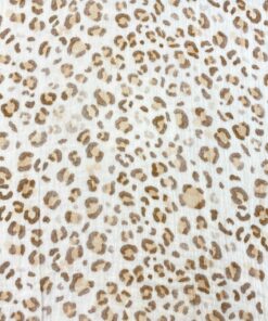 Musselin ♡ Double Gauze – Leoprint auf Weiß