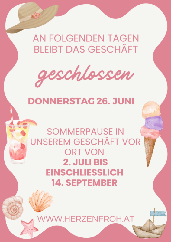 Sommerpause bei Herzenfroh