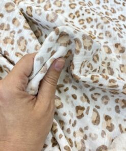 Baumwollstoff Musselin Leo Muster