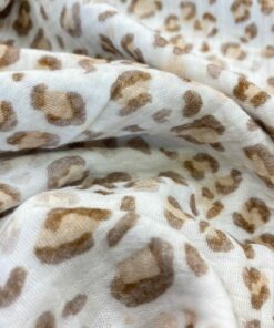 Baumwollstoff Musselin Leo Muster