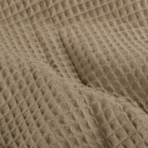 Waffelpiqué, Waffelstoff - Kaffee (weich)