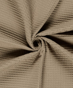 Waffelpiqué, Waffelstoff - Kaffee (weich)