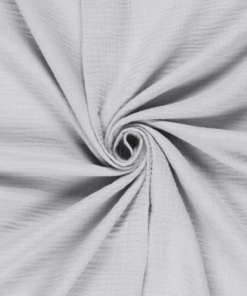 Musselin Stoff silbergrau (1)