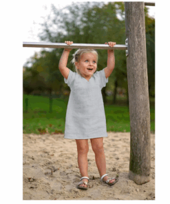 Musselin Stoff silbergrau (2)