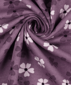 Waffeljersey Blüten in Lavendel von Herzenfroh