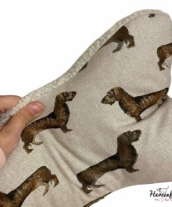 Leseknochen, Lesekissen - Halbpanama/Teddyplüsch - Dackel