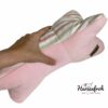Leseknochen, Lesekissen - rosa Streifen / Fleece