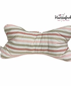 Leseknochen, Lesekissen - rosa Streifen / Fleece