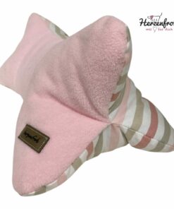 Leseknochen, Lesekissen - rosa Streifen / Fleece