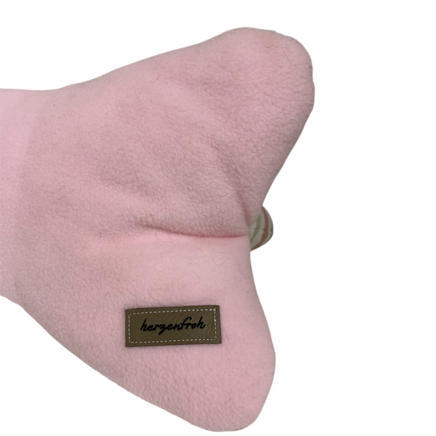 Leseknochen, Lesekissen - rosa Streifen / Fleece
