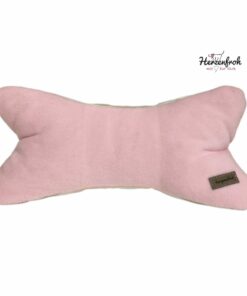 Leseknochen, Lesekissen - rosa Streifen / Fleece