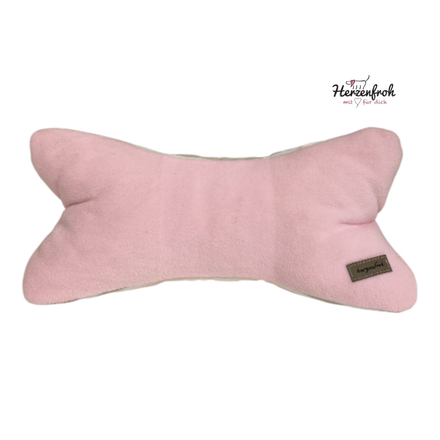 Leseknochen, Lesekissen - rosa Streifen / Fleece