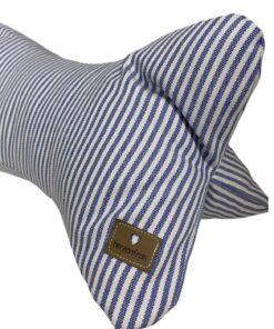 Leseknochen, Lesekissen - blaue & weiße Streifen