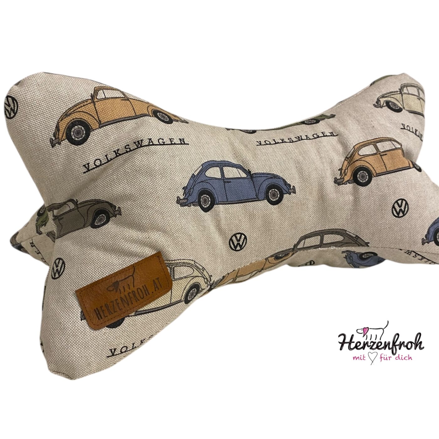Leseknochen, Lesekissen - Volkswagen auf beige