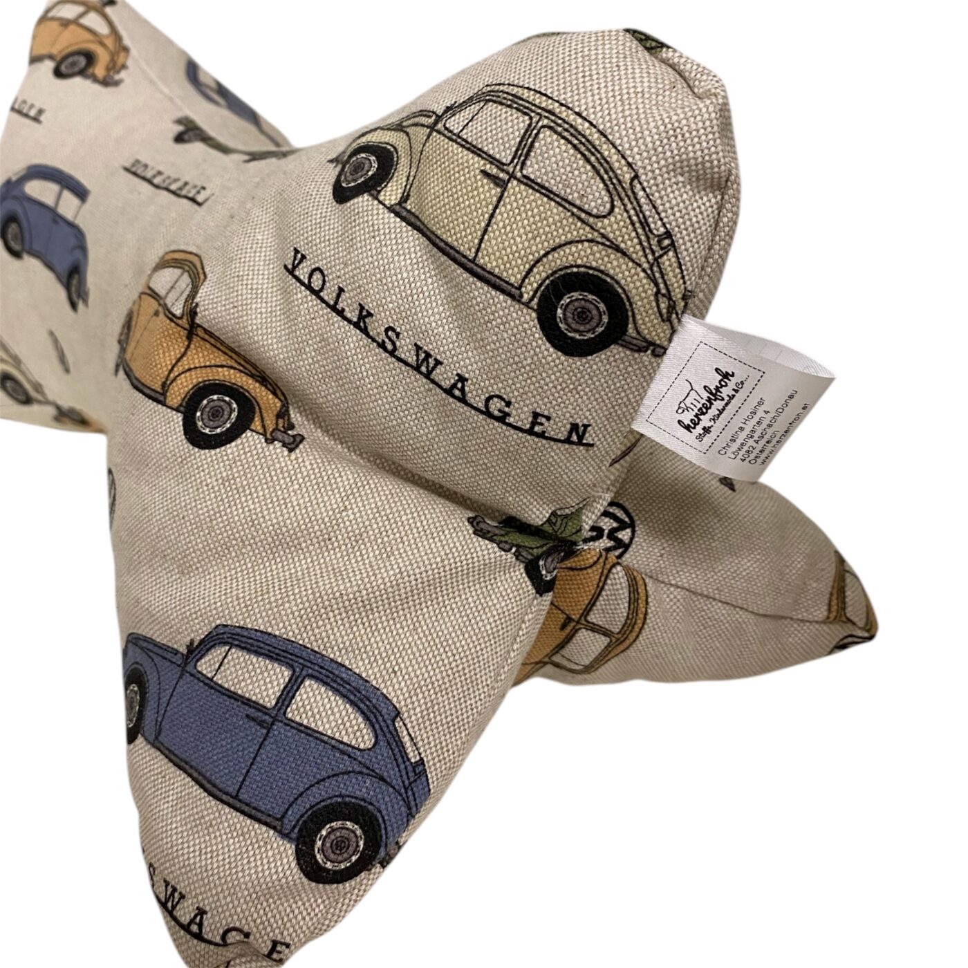 Leseknochen, Lesekissen - Volkswagen auf beige
