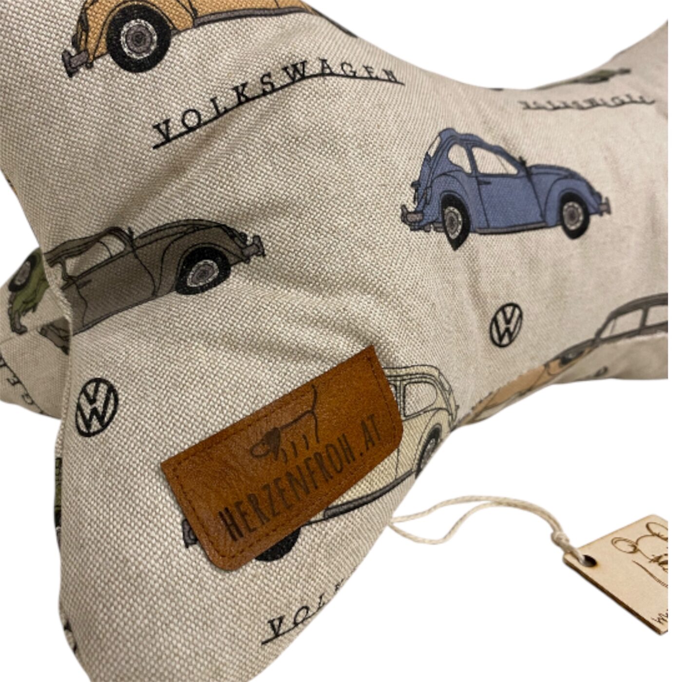 Leseknochen, Lesekissen - Volkswagen auf beige