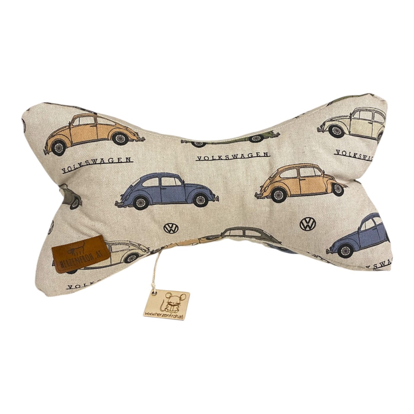 Leseknochen, Lesekissen - Volkswagen auf beige