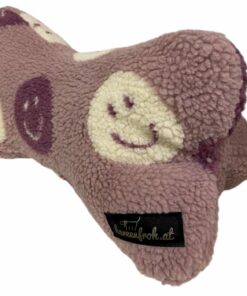 Leseknochen, Lesekissen - Teddyplüsch Smiley - lavendel