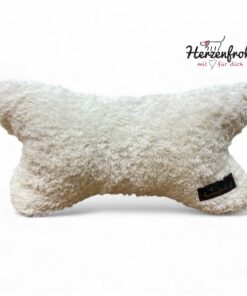 Leseknochen - Popeline/Baumwollplüsch - Tanne auf weinrot