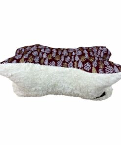 Leseknochen - Popeline/Baumwollplüsch - Tanne auf weinrot