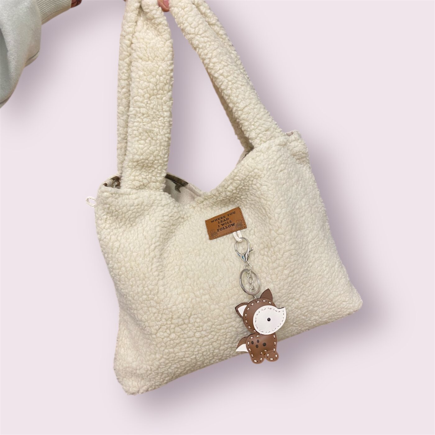 Kunstfell „Lamm“ – mittlere Haarlänge, elastisch