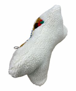 Leseknochen, Lesekissen - Teddyplüsch mit Dackelapplikation