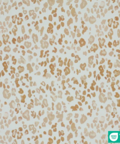 Baumwolljersey ♡ Leo Hellbraun auf Offwhite