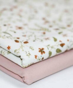 Baumwolljersey ♡ Wiesenstreublumen auf offwhite