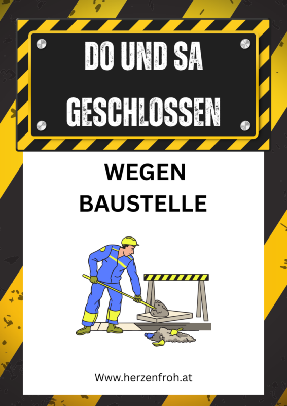 Donnerstag und Samstag geschlossen 