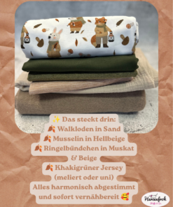 Herbst Stoffpaket – 2,5 m abgestimmte Stoffe | Herzenfroh