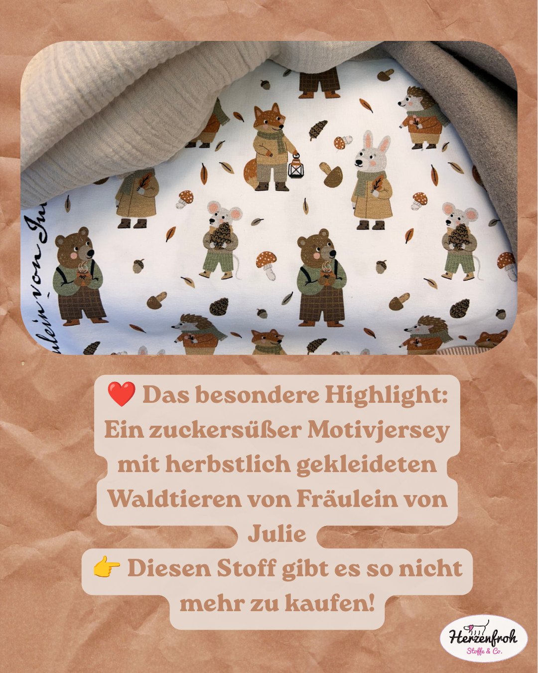 Herbst Stoffpaket – 2,5 m abgestimmte Stoffe | Herzenfroh