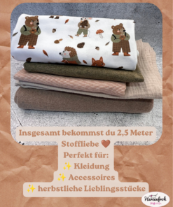 Herbst Stoffpaket – 2,5 m abgestimmte Stoffe | Herzenfroh
