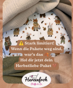 Herbst Stoffpaket – 2,5 m abgestimmte Stoffe | Herzenfroh