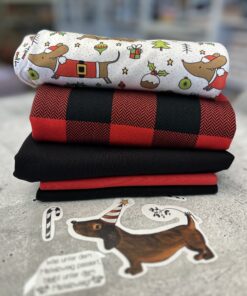Stoffpaket „Weihnachts-Dackel Large“