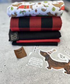 Stoffpaket „Weihnachts-Dackel Large“ – Bild 3