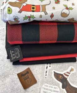 Stoffpaket „Weihnachts-Dackel Large“ – Bild 5