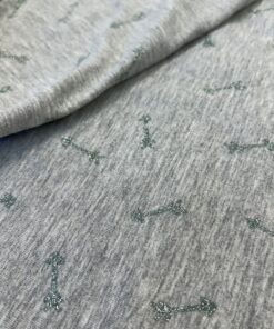 Baumwolljersey ♡ kleine Pfeile mit mintfarbenen Glitzereffekt – Bild 4