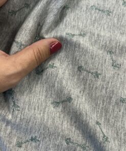 Baumwolljersey ♡ kleine Pfeile mit mintfarbenen Glitzereffekt – Bild 5